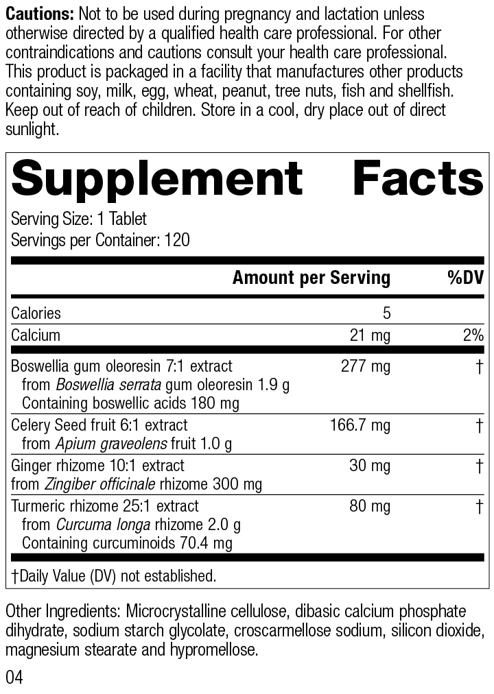 Boswellia Complex, 120 Tablets - Standard Process Inc