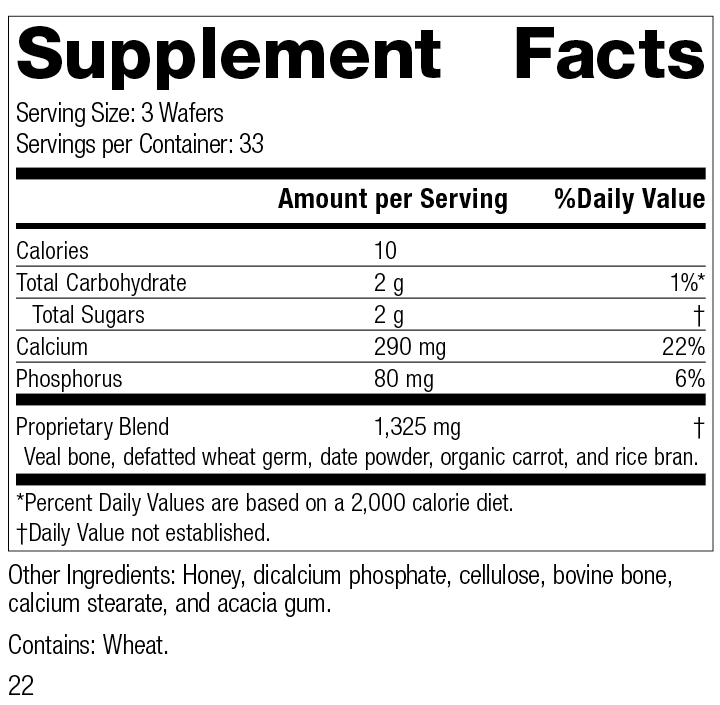 Calcifood®, 100 Wafers - Standard Process Inc