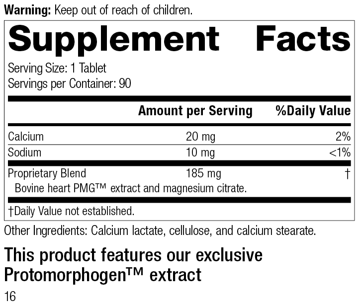 Cardiotrophin PMG®, 90 Tablets - Standard Process Inc