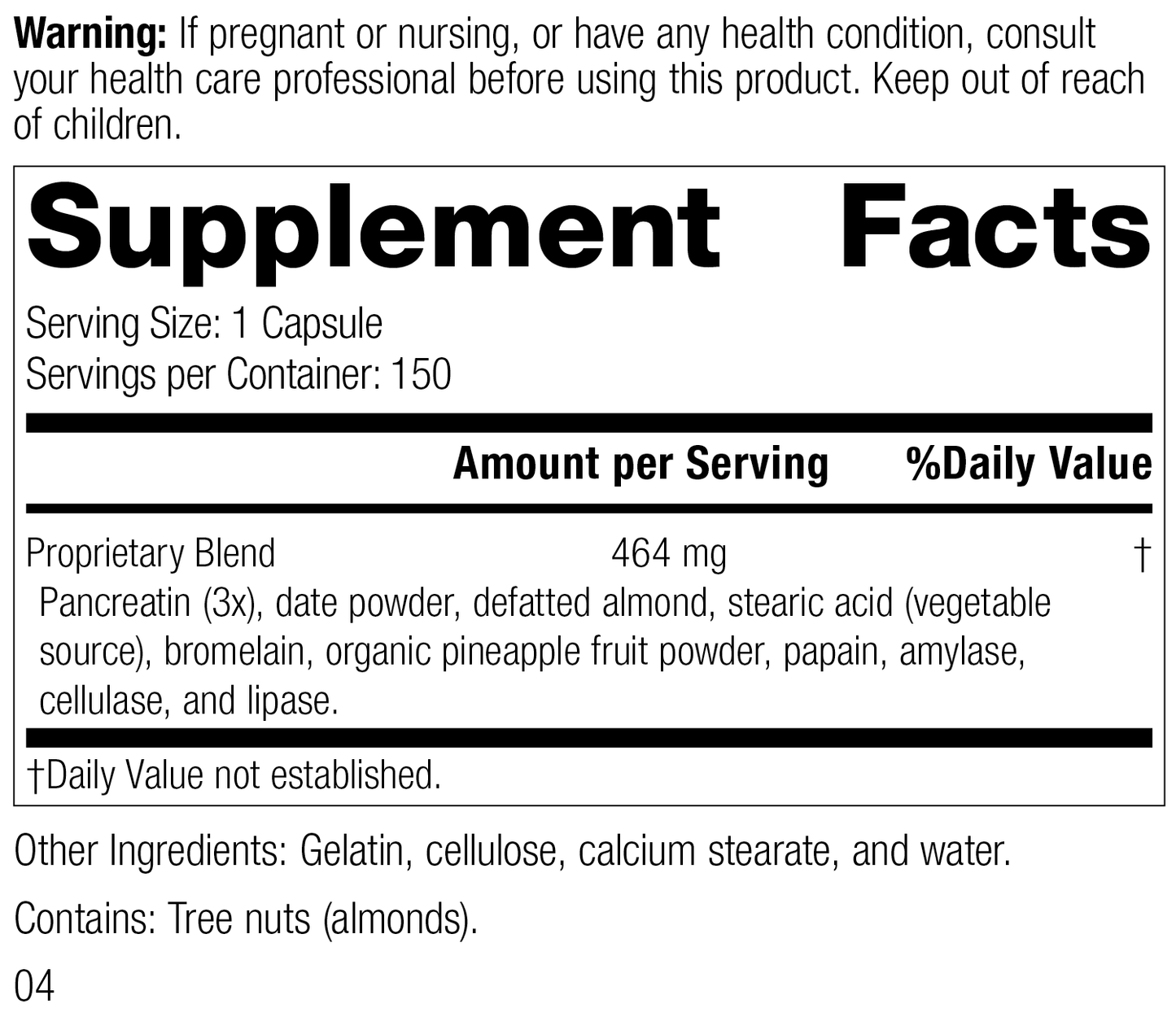 Multizyme®, 150 Capsules - Standard Process Inc