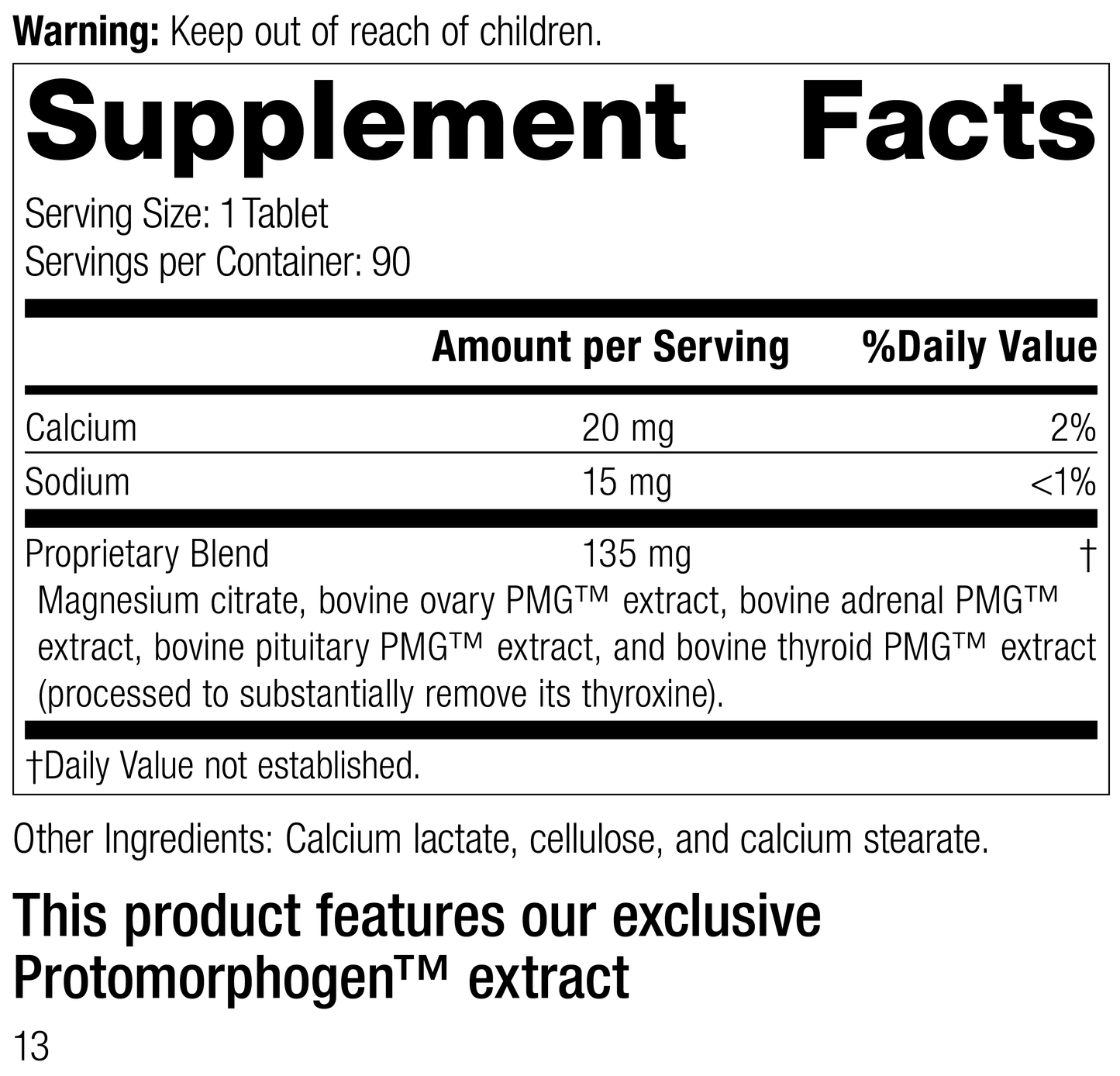 Symplex® F, 90 Tablets - Standard Process Inc