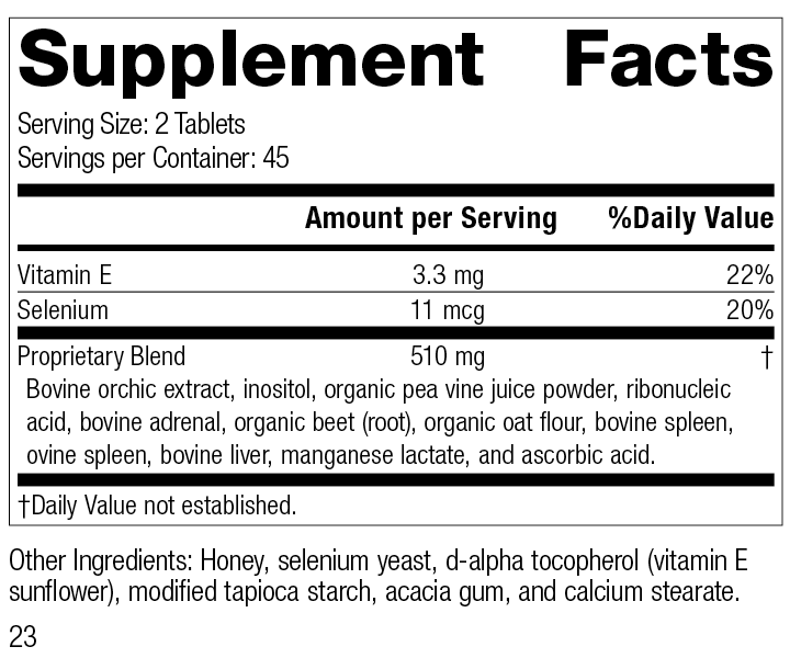 Cataplex® E, 90 Tablets, Rev 23 Supplement Facts