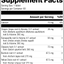 supplement fact label