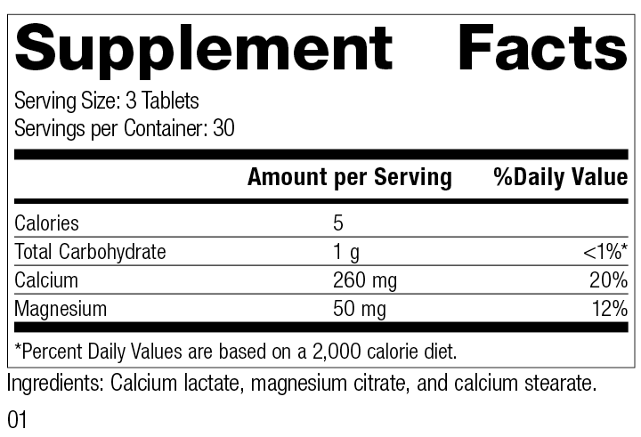 Calcium Lactate, 90 Tablets - Standard Process Inc