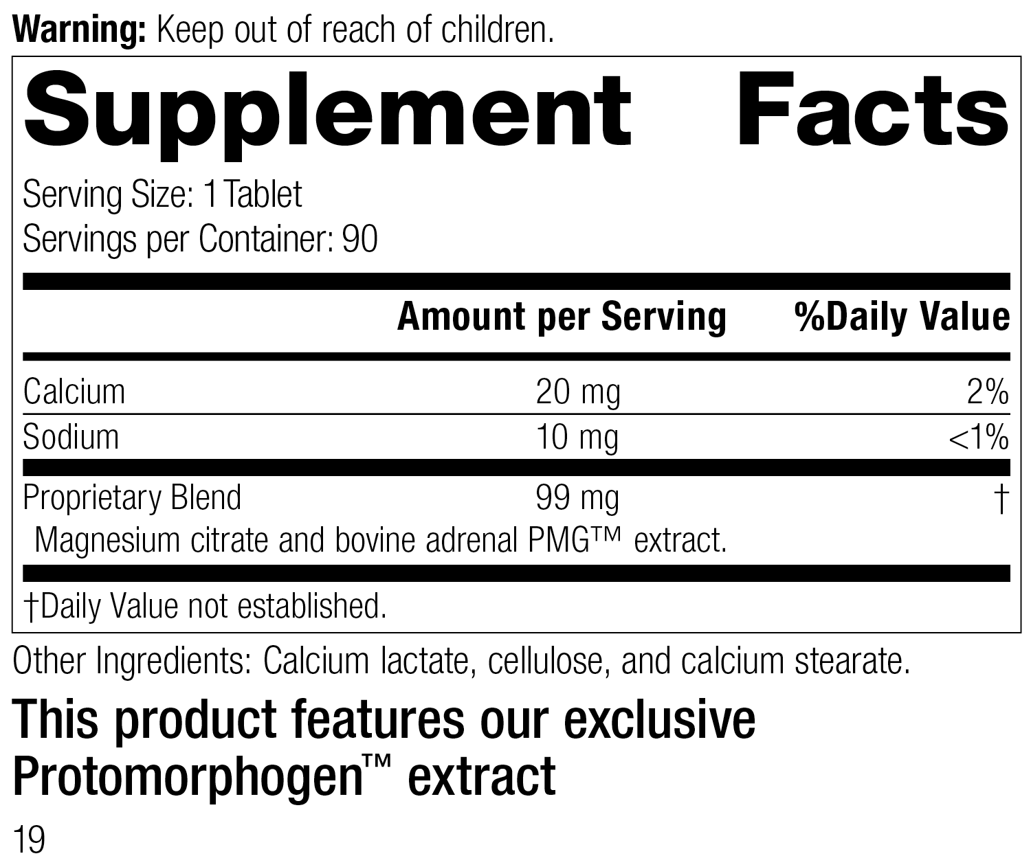Drenatrophin PMG®, 90 Tablets - Standard Process Inc