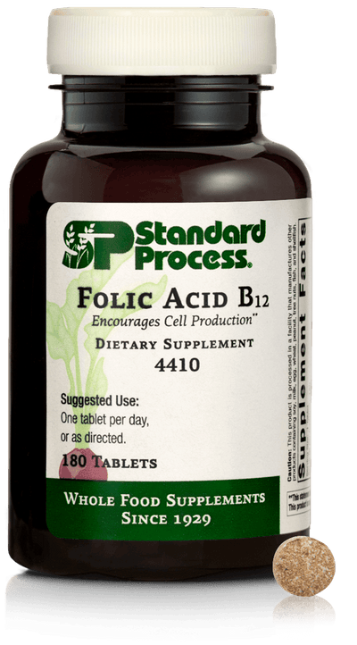 Folic Acid B12, 180 Tablets - Standard Process Inc