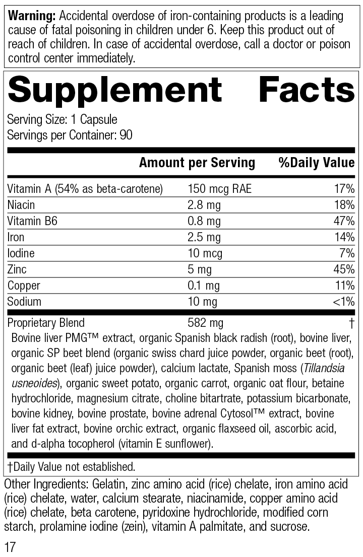 Livaplex®, 90 Capsules - Standard Process Inc