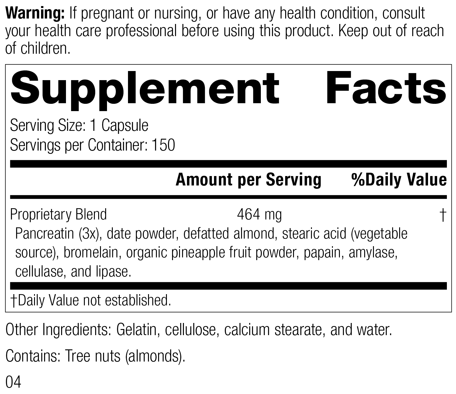 Multizyme®, 150 Capsules - Standard Process Inc