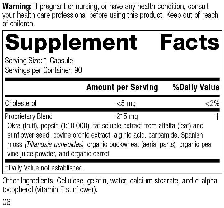 Okra Pepsin E3, 90 Capsules - Standard Process Inc