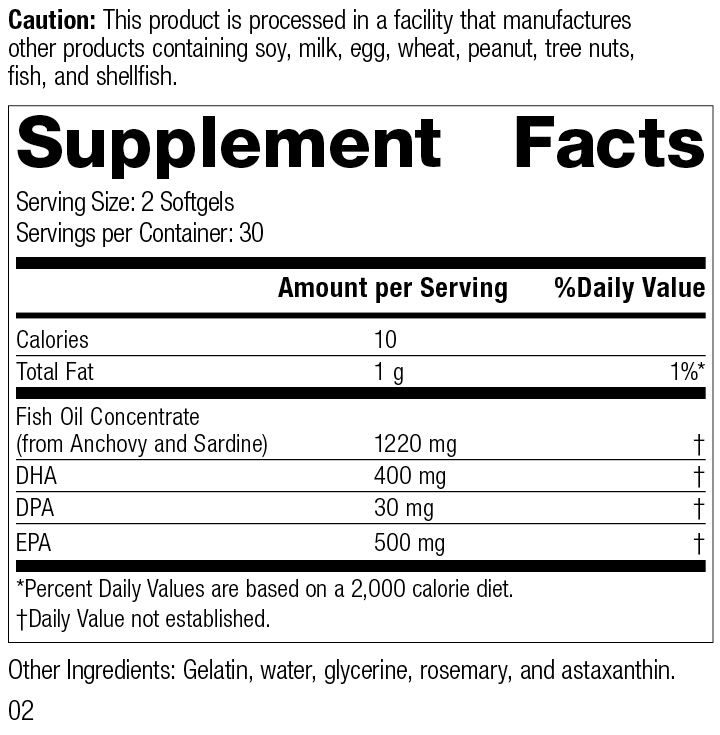 Olprima™ EPA|DHA, 60 Softgels - Standard Process Inc