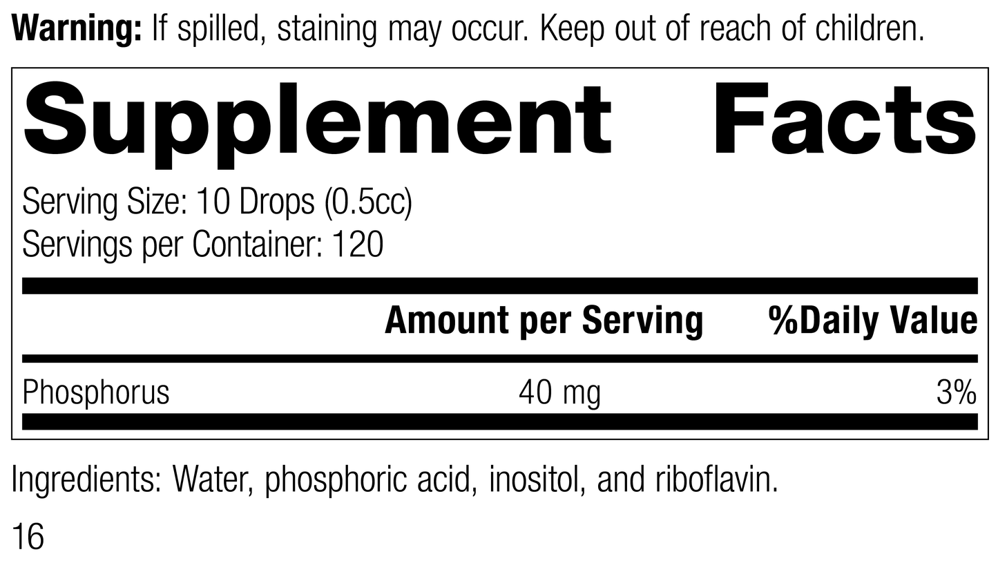 Phosfood® Liquid, 60 mL (2 fl oz) - Standard Process Inc