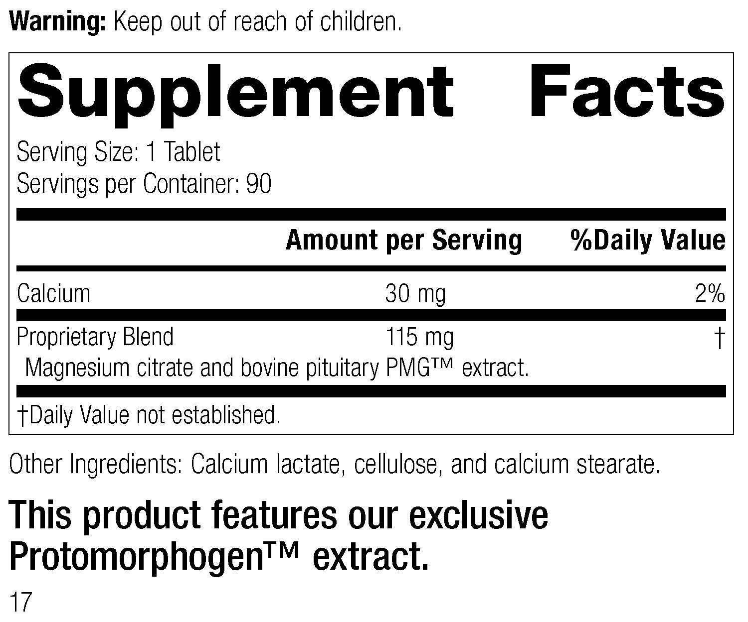 Pituitrophin PMG®, 90 Tablets - Standard Process Inc