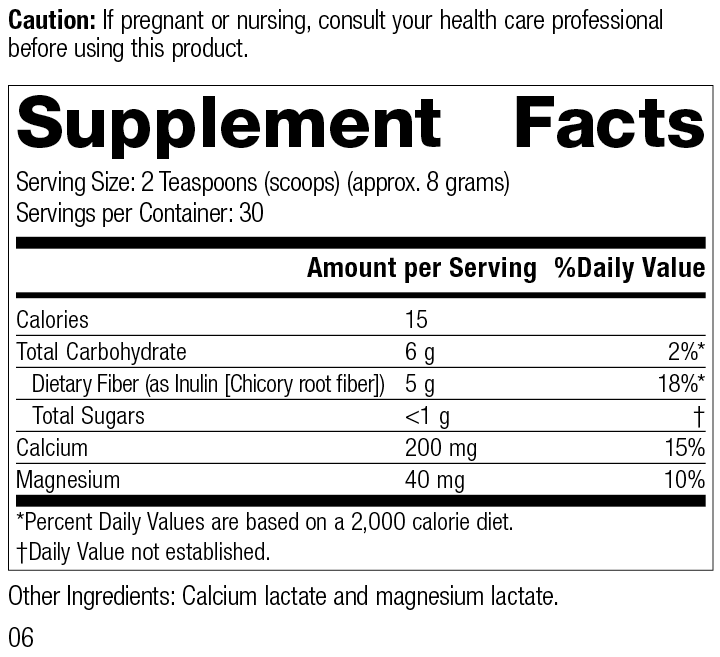 Prebiotic Inulin, 9 oz (255 g) - Standard Process Inc