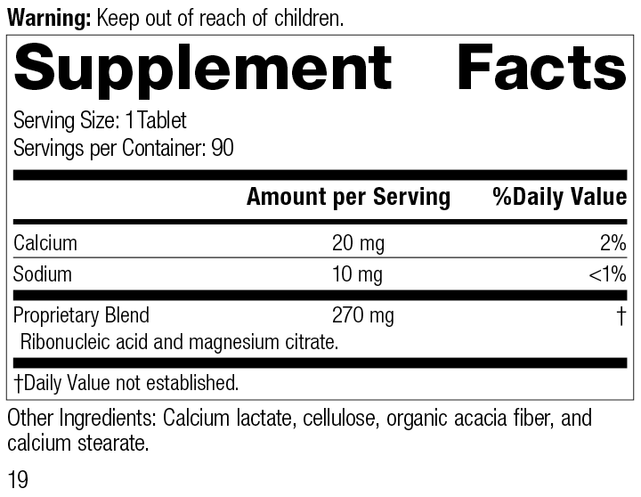 Ribonucleic Acid (RNA), 90 Tablets - Standard Process Inc