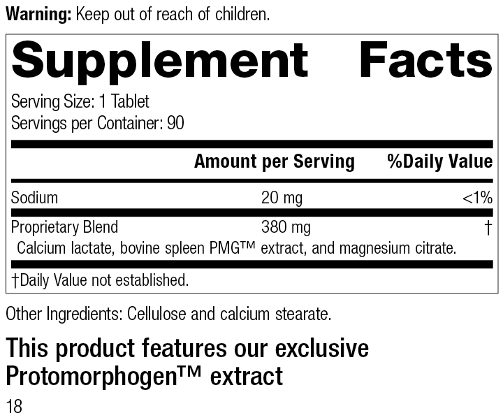 Spleen PMG®, 90 Tablets - Standard Process Inc