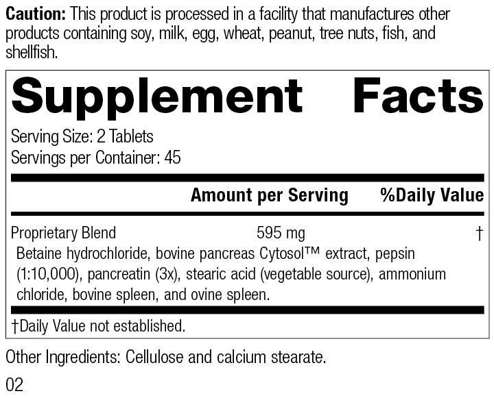 Zypan®, 90 Tablets - Standard Process Inc